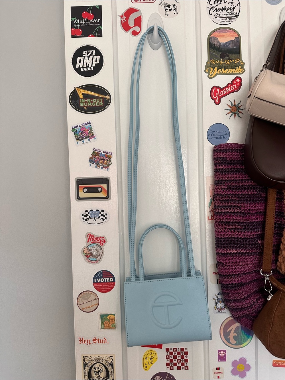 Small Telfar Shopping Bag in Pool Blue